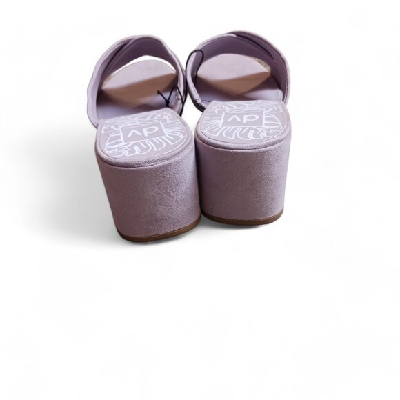 Dolce Vita Lilac Ashli Faux Suede Cross Band Block Heel Mules Sandals  Size 9.5 - Picture 6 of 12